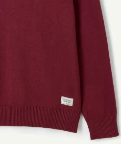 Pull garçon bordeaux