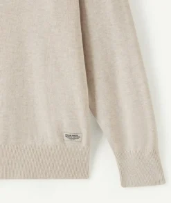 Pull garçon droit écru