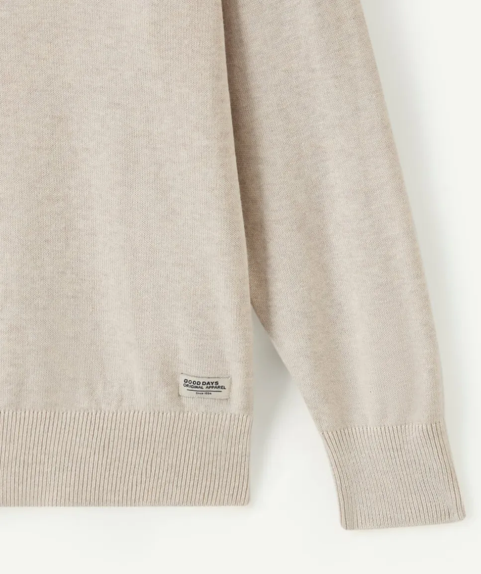 Pull garçon droit écru