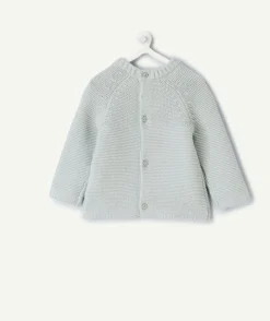 Pull naissance garçon gris imprimé message