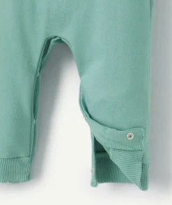 Pyjama bébé en coton bio vert et message love