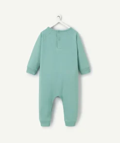 Pyjama bébé en coton bio vert et message love