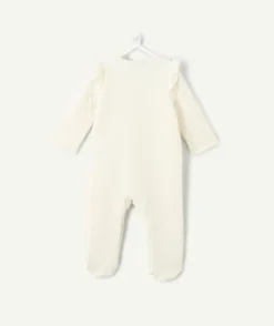 Pyjama bébé fille blanc à volants
