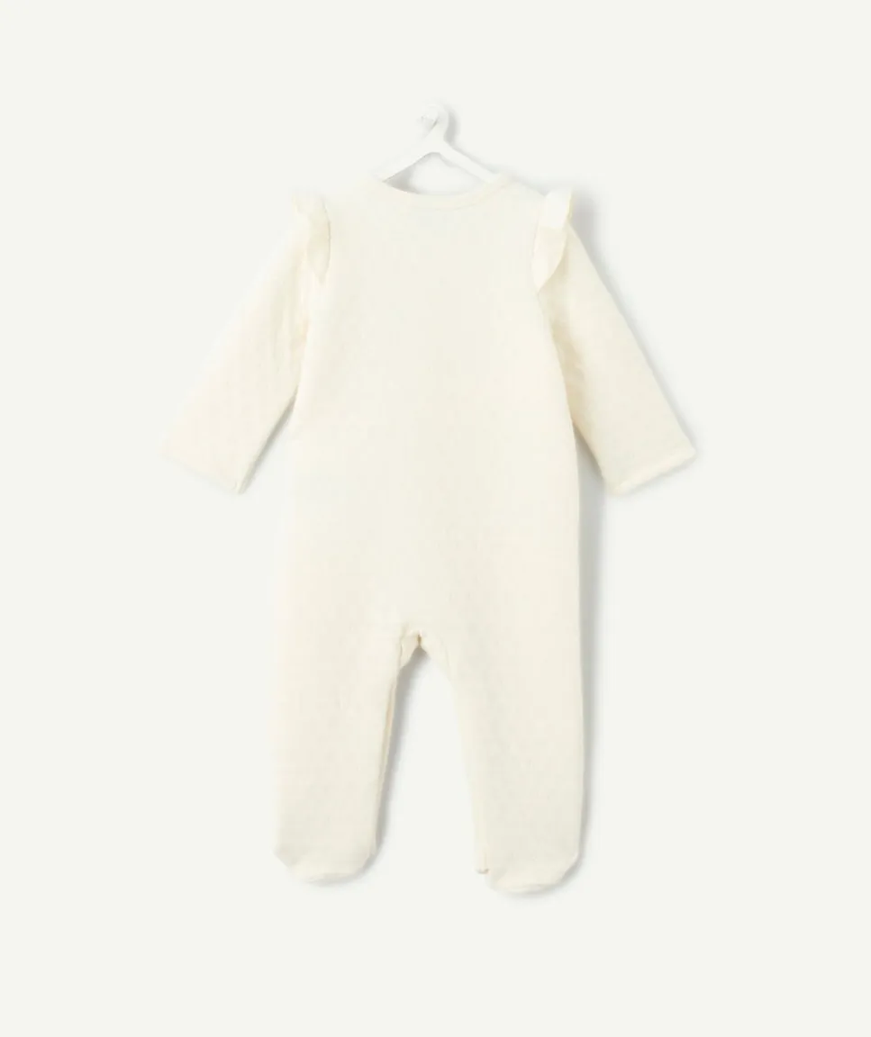 Pyjama bébé fille blanc à volants