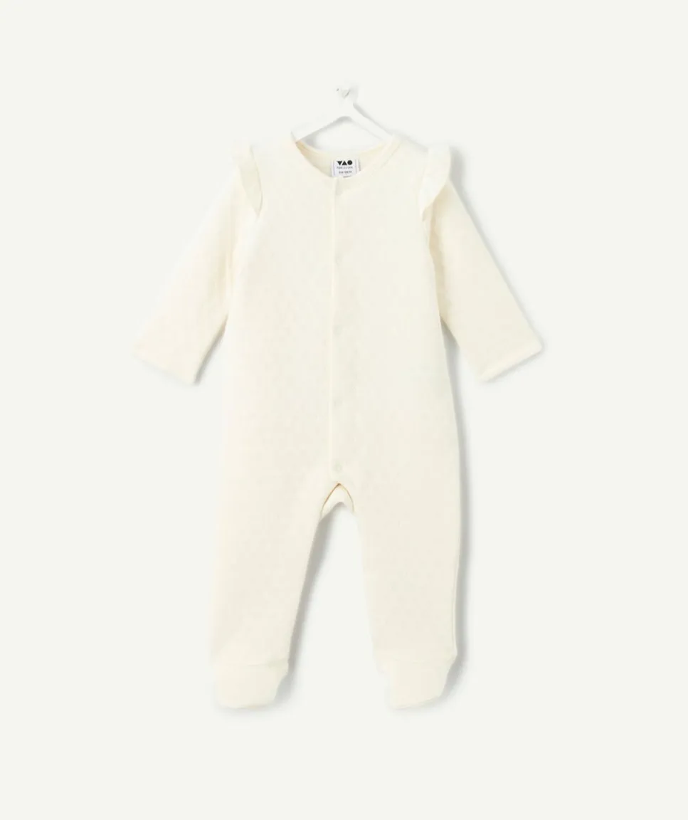Pyjama bébé fille blanc à volants