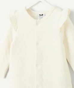 Pyjama bébé fille blanc à volants