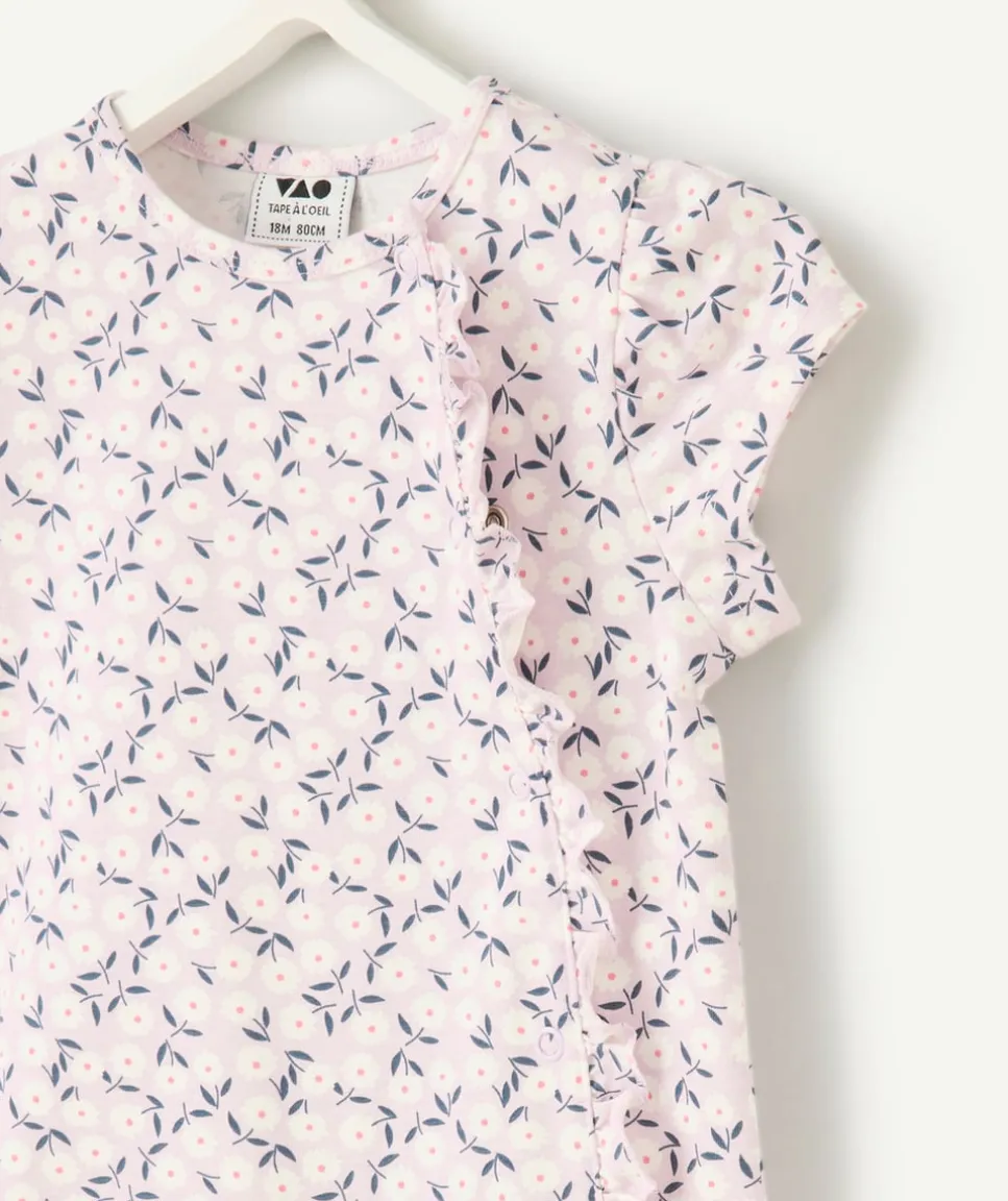 Pyjama bébé fille imprimé floral