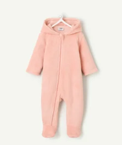 Pyjama bébé fille rose à capuche