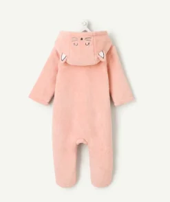 Pyjama bébé fille rose à capuche