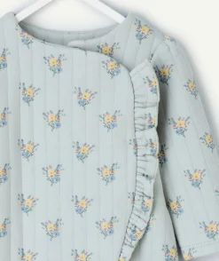 Pyjama bébé imprimé fleuri croisé
