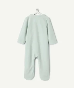 Pyjama chaud effet velours bébé fille vert