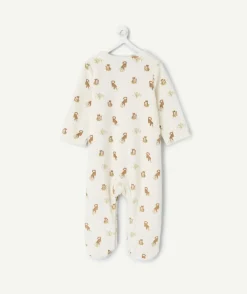 Pyjama chaud effet velours bébé imprimé léopard