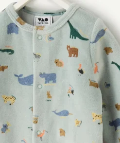 Pyjama chaud effet velours bébé garçon imprimé animaux