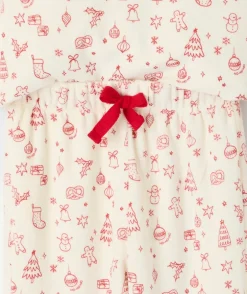 Pyjama chaud effet velours fille imprimé noël