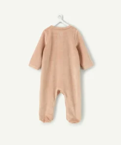 Pyjama chaud effet velours naissance garçon marron