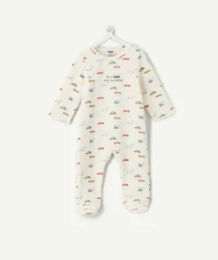 Pyjama chaud effet velours naissance garçon imprimé voitures
