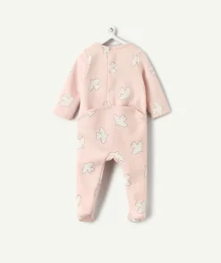 Pyjama chaud fille molleton rose imprimé volants