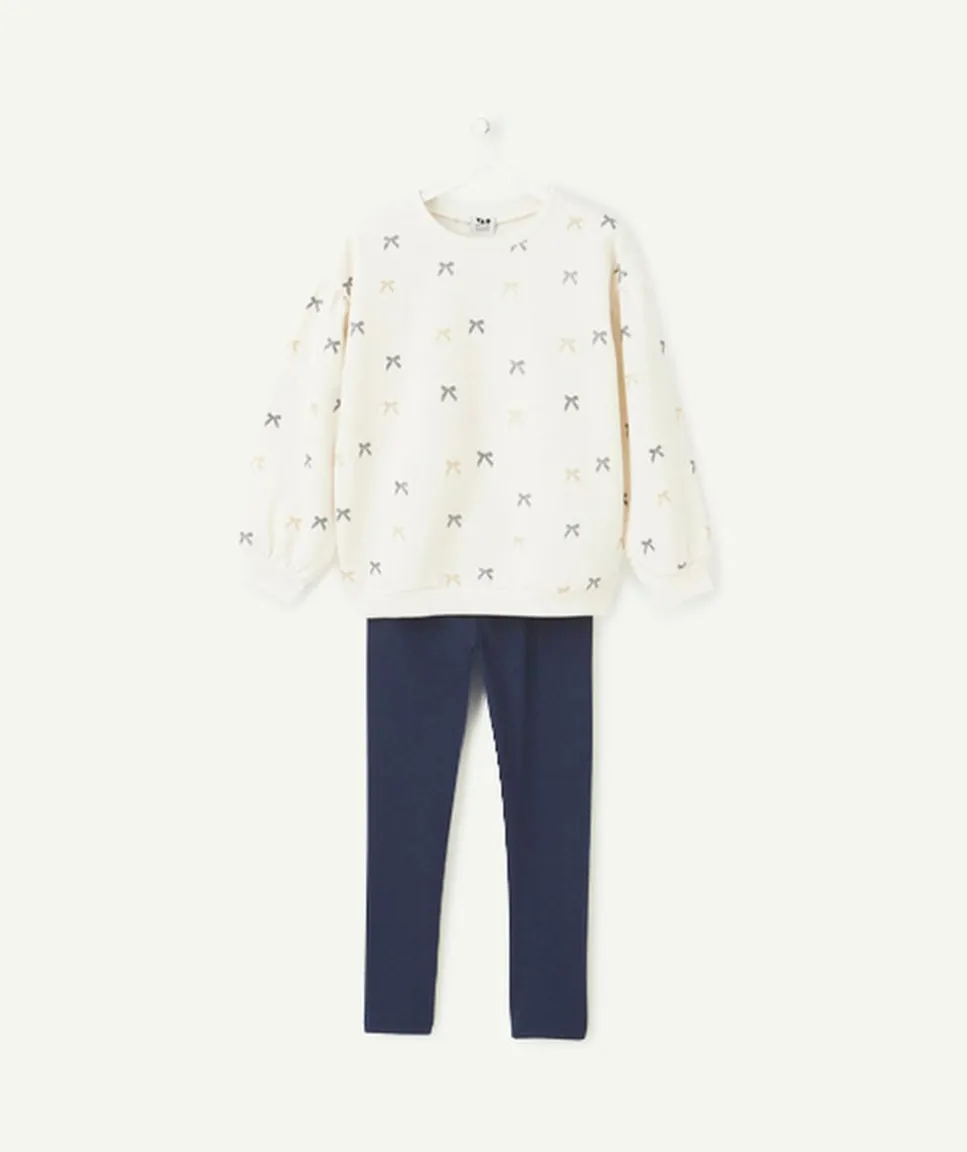 Pyjama chaud molletonné fille imprimé nœuds