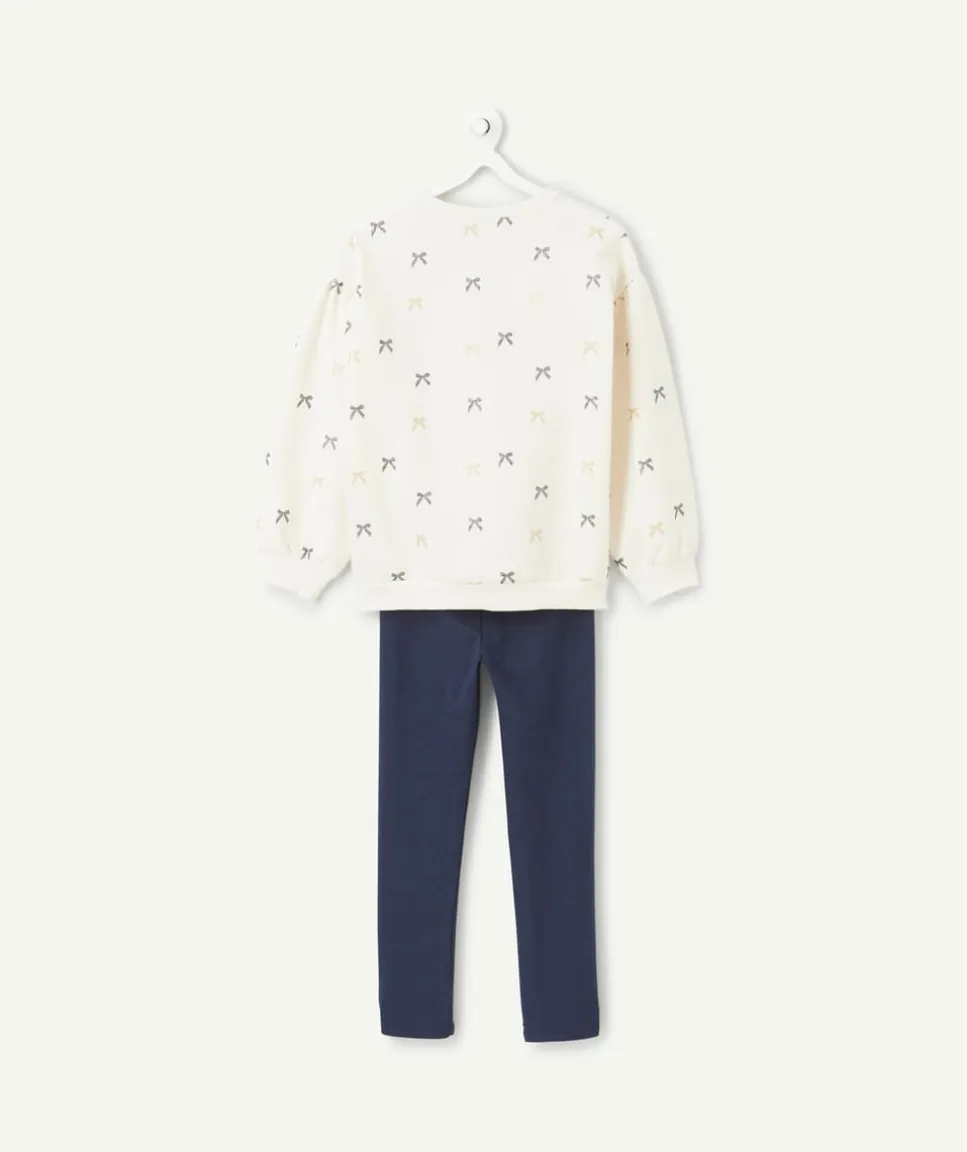 Pyjama chaud molletonné fille imprimé nœuds