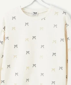 Pyjama chaud molletonné fille imprimé nœuds