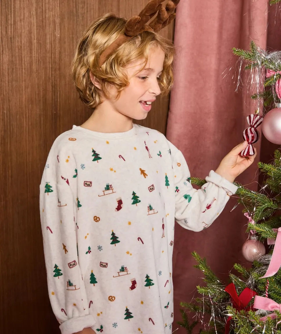 Pyjama chaud molletonné garçon imprimé noël