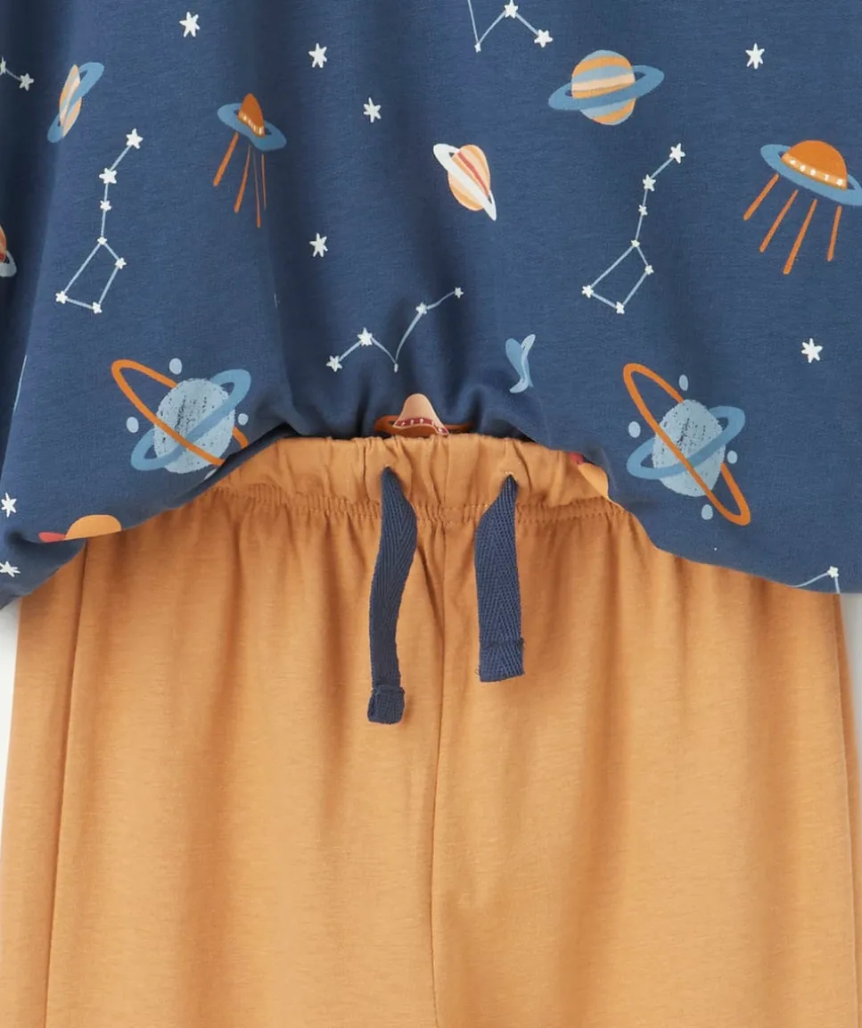 Pyjama chaud molletonné garçon imprimé espace