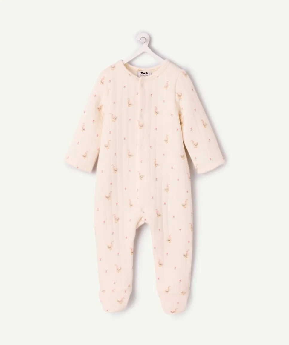 Pyjama chaud molletonné naissance fille imprimé fantaisie