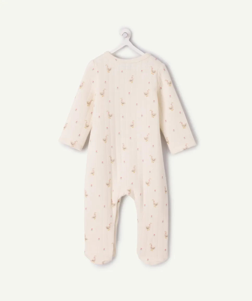 Pyjama chaud molletonné naissance fille imprimé fantaisie