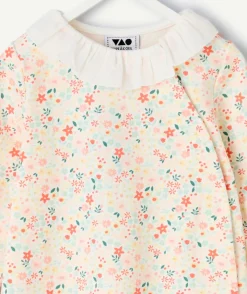 Pyjama coton bébé fille coton imprimé fleuri