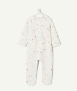 Pyjama coton bébé fille imprimé coton blanc