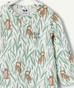 Pyjama coton bébé garçon imprimé animal vert