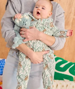 Pyjama coton bébé garçon imprimé animal vert
