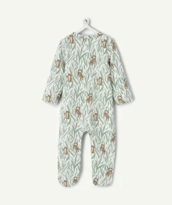 Pyjama coton bébé garçon imprimé animal vert