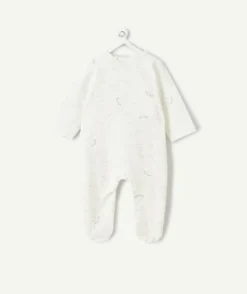 Pyjama coton bébé mixte à imprimé oiseaux écru