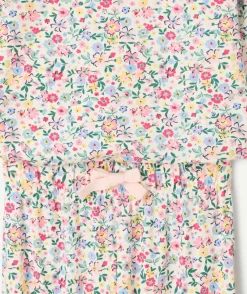 Pyjama coton fille imprimé floral