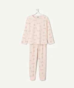 Pyjama coton fille rose imprimé chats