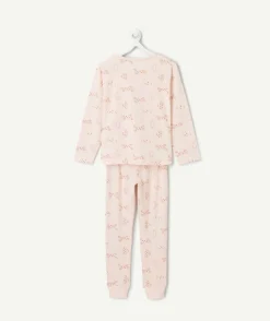 Pyjama coton fille rose imprimé chats