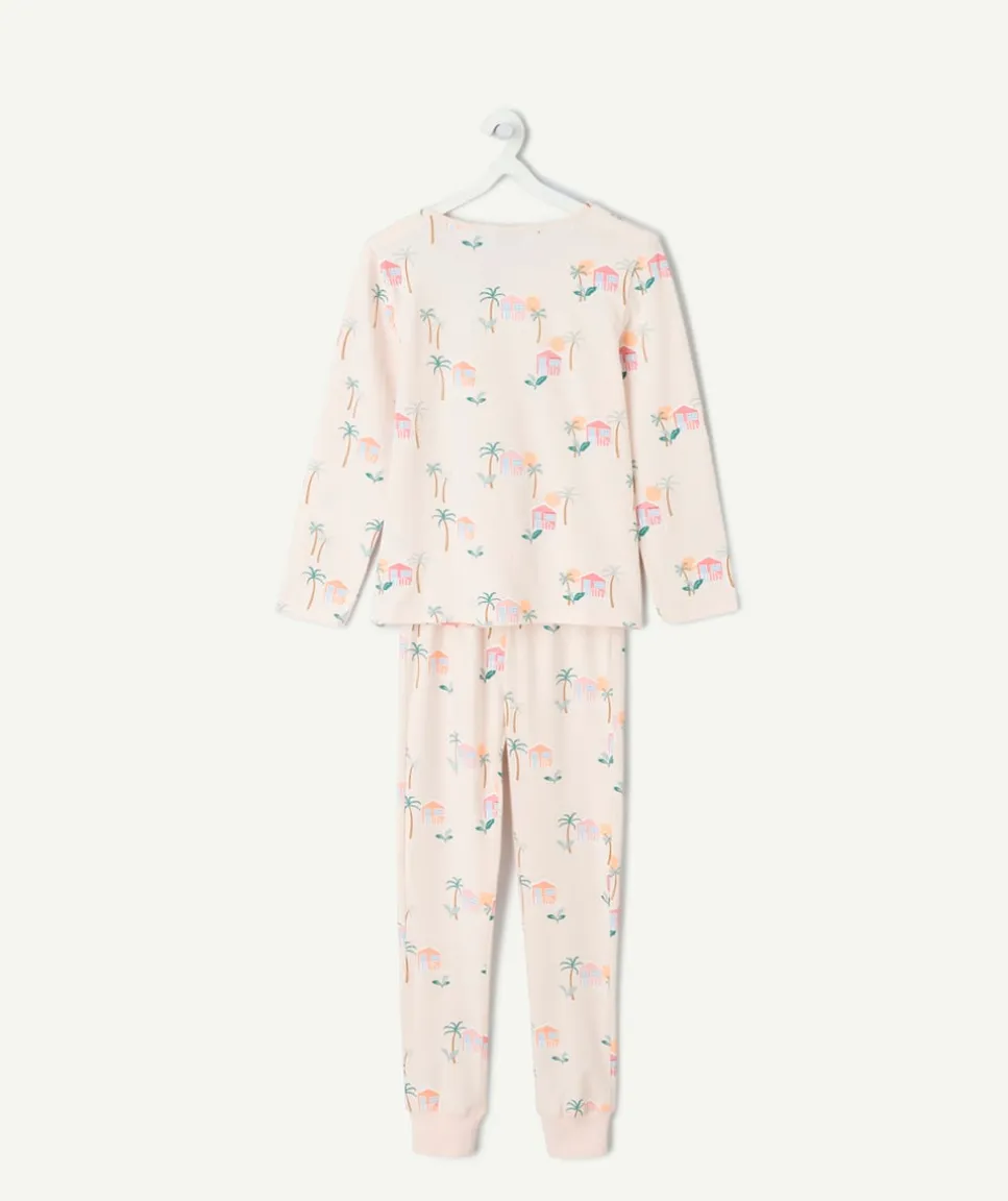 Pyjama coton fille rose imprimé