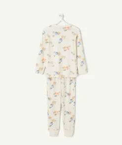 Pyjama coton garçon imprimé beige