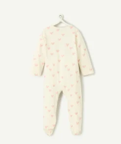 Pyjama coton pour bébé fille imprimé cœur