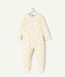 Pyjama coton pour bébé fille imprimé cœur