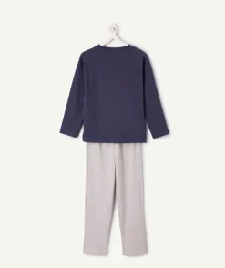 Pyjama coton skate garçon coton bleu gris