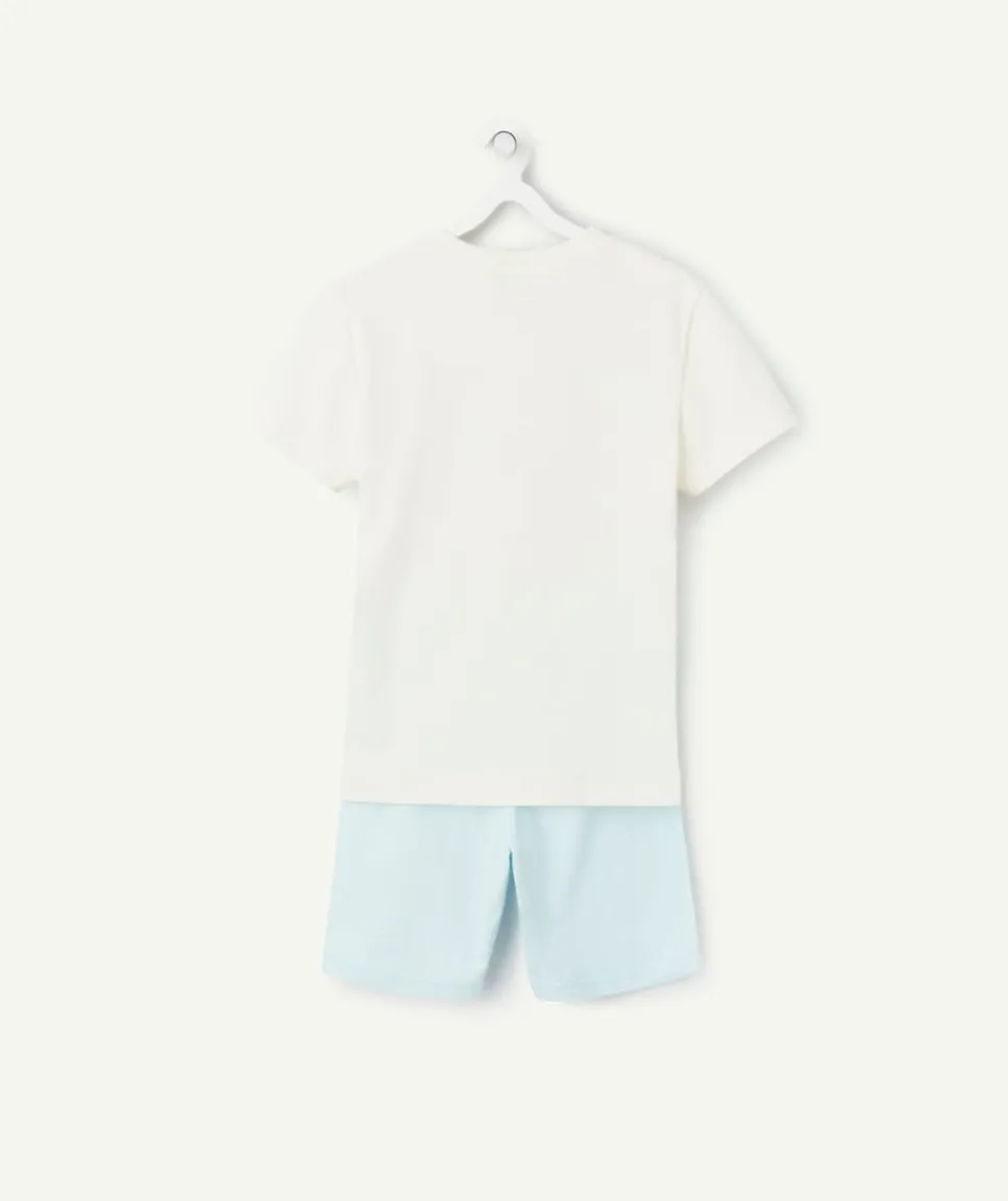 Pyjama court garçon en coton imprimé surf