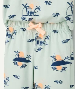 Pyjama court pour garçon imprimé plage