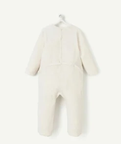 Pyjama de noël pour bébé garçon effet velours avec écriture
