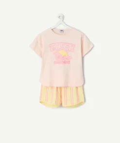 Pyjama deux pièces fille coton imprimé coloré