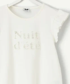 Pyjama deux pièces fille coton blanc