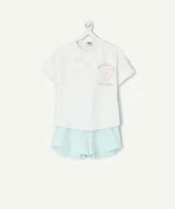 Pyjama deux pièces fille coton imprimé