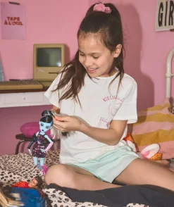 Pyjama deux pièces fille coton imprimé