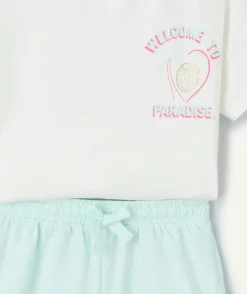 Pyjama deux pièces fille coton imprimé